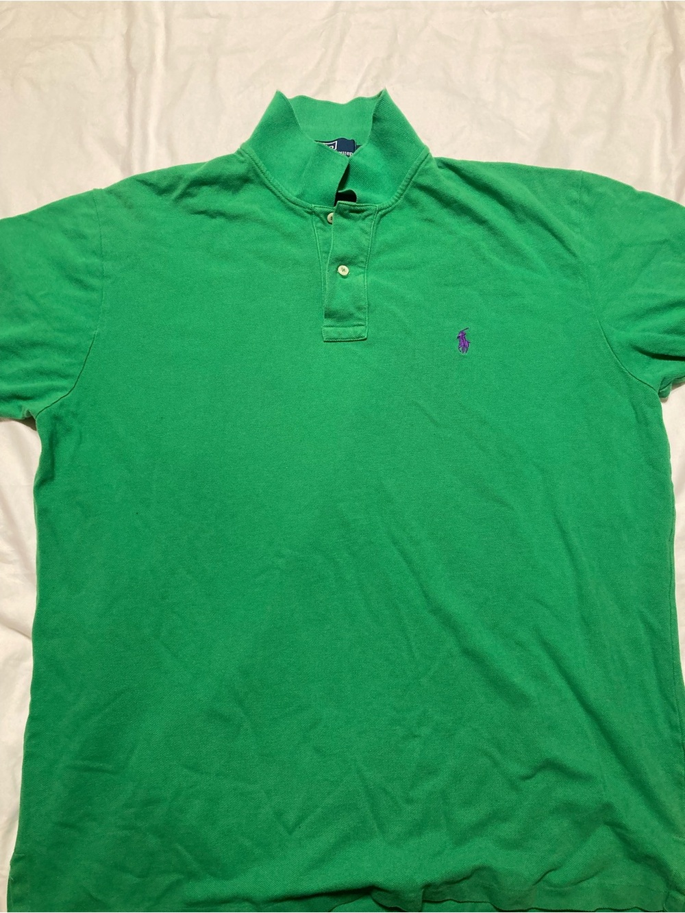 Ralph Lauren Bright Green Polo with Purple Pony - Picture 2 of 5